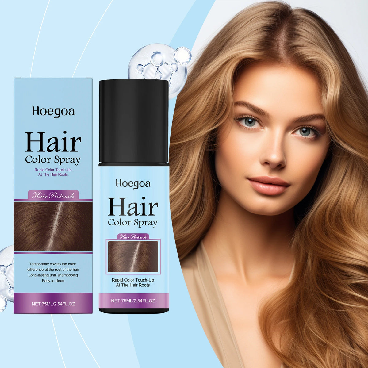 Temporary Hair Color Spray Quick Fix Hair Color Supplement Prevent Drying Cover White Hair Dye Products Hair Root Touch-Up Spray