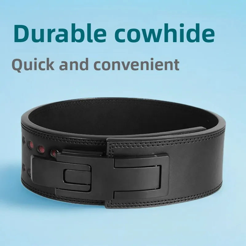 Cowhide & Fiber Blend Fitness Weightlifting Belt