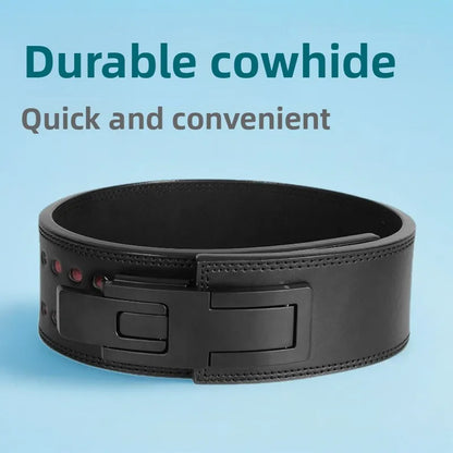 Cowhide & Fiber Blend Fitness Weightlifting Belt