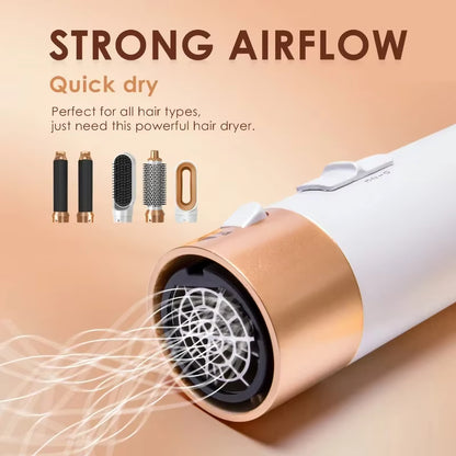 LifeBoost™ 5-in-1 Hair Dryer Hot Comb Styling Set