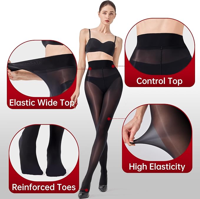 Glossy Sheer Tights – Silky Shine Pantyhose