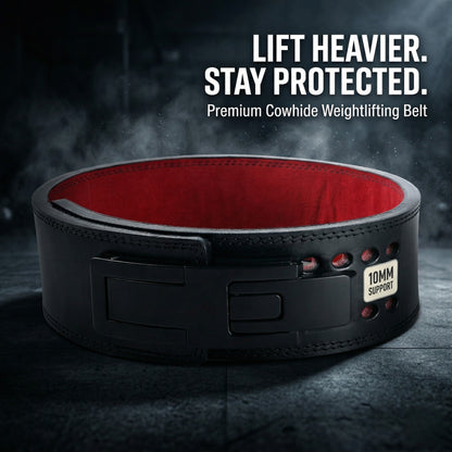 Cowhide & Fiber Blend Fitness Weightlifting Belt