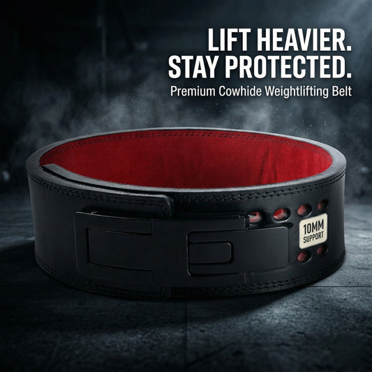 Cowhide & Fiber Blend Fitness Weightlifting Belt