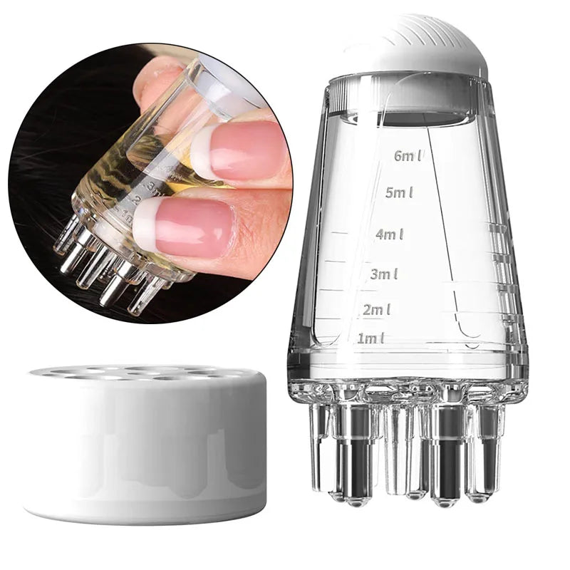 Scalp Applicator Comb Hair Scalp Oil Applicator Ball Root Comb Bottle Hair Growth Oil Applicator Bottle with Scalp Massager Comb