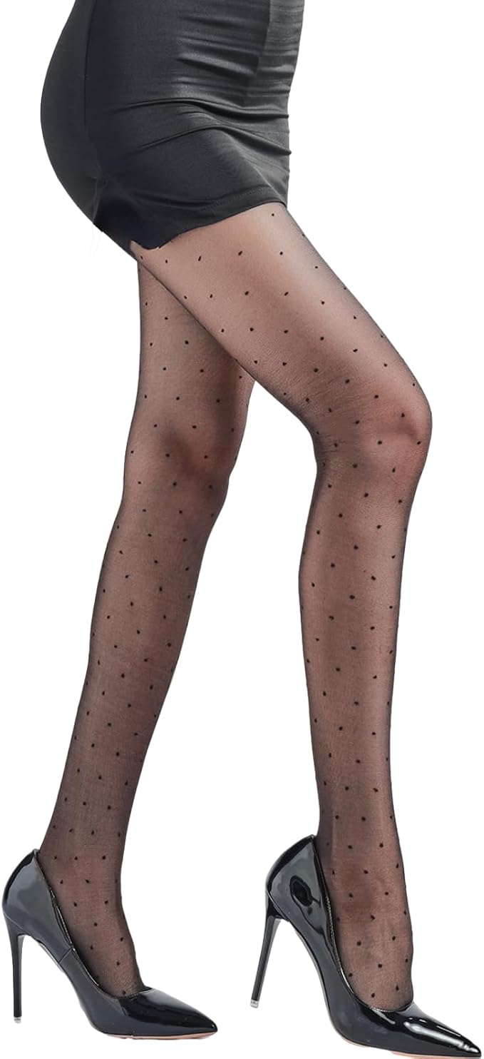 Polka Dot Sheer Tights – Classic Dotted Pantyhose