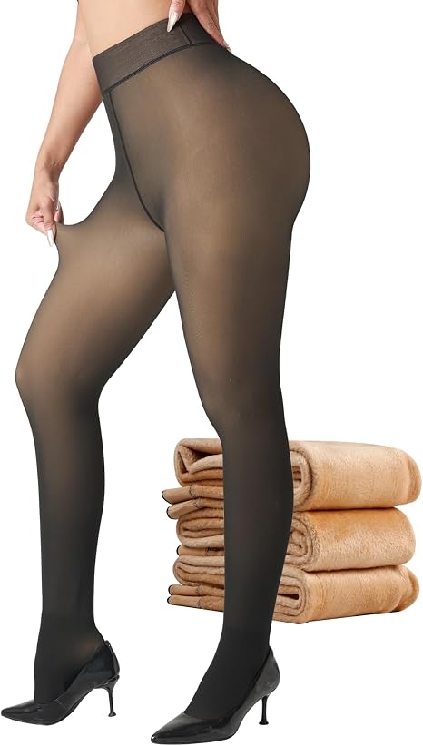 Fleece Lined Sheer Tights – Warm Winter Thermal Tights